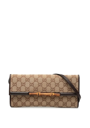 Gucci Pre-Owned 2000-2015 GG Canvas Bamboo Bar crossbody bag - Brown