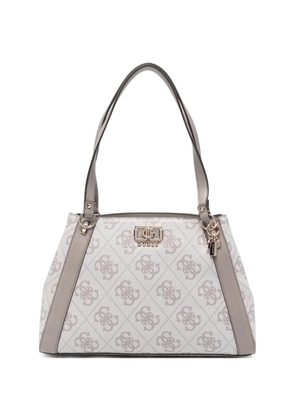 GUESS USA Karnilla monogram-pattern leather tote bag - Grey