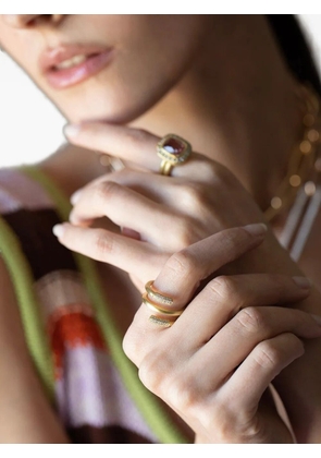 Leigh Maxwell 18K yellow gold Amani Spring diamond ring