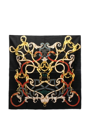 Hermès Pre-Owned 1990s silk scarf - Black