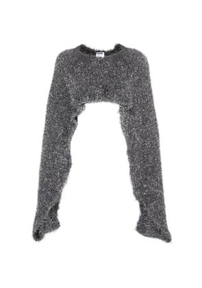 Moschino metallic crop top - Grey