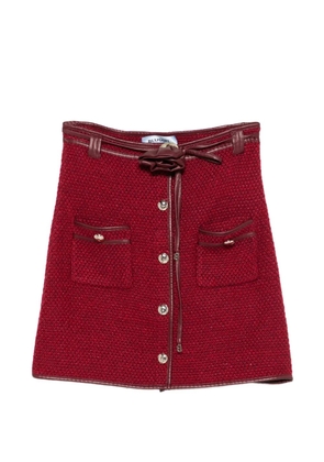 Blugirl tweed buttoned mini skirt - Red