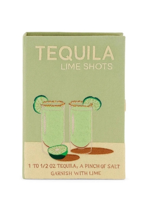 Olympia Le-Tan Tequila shots embroidered book clutch bag - Green