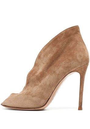 Gianvito Rossi 95mm peep-toe ankle boots - Neutrals