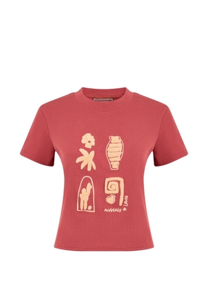 ALEMAIS Laurence Chenille round-neck T-shirt - Brown