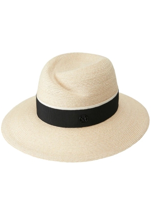 Maison Michel Virginie straw fedora hat - Neutrals