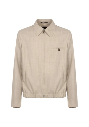 slowear virgin wool jacket - Neutrals