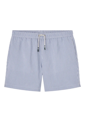 HARTFORD striped drawstring swim shorts - Blue