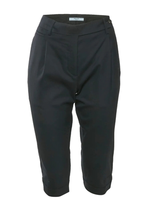 Prada Pre-Owned pleated capri trousers - Black