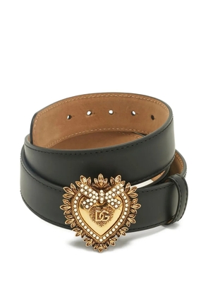 Dolce & Gabbana Pre-Owned Devotion heart leather belt - Black