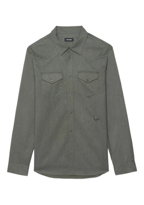 Zadig&Voltaire Saby double-pocket long-sleeve shirt - Green