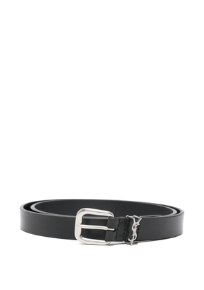 Saint Laurent logo-plaque belt - Black