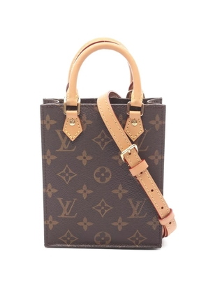 Louis Vuitton Pre-Owned petite Sac Plat monogram tote bag - Brown