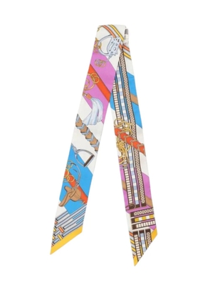 Hermès Pre-Owned 2019-2025 Brides et Gris Gris Silk Twilly Scarf scarves - Multicolour