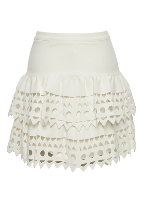 Alaïa Pre-Owned layered mini skirt - Neutrals