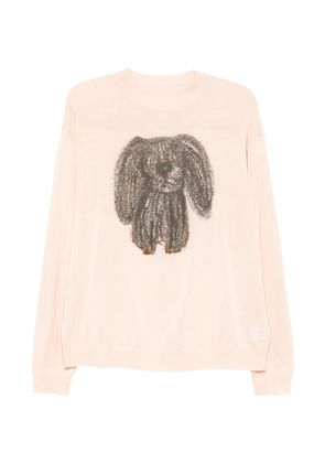 JNBY puppy-embroidered top - Pink