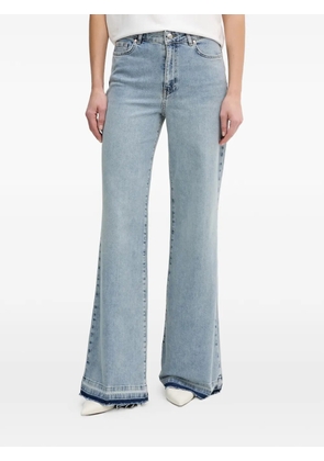 OUI fringed wide-leg jeans - Blue