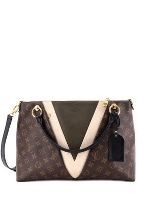 Louis Vuitton Pre-Owned V Tote Monogram Canvas and Leather MM shoulder bag - Brown