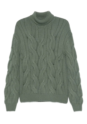 Mauro Ottaviani cable-knit turtleneck sweater - Green