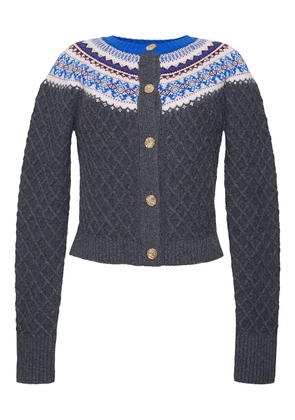 Cara Cara fairisle cable-knit cardigan - Grey