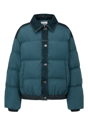 TOMBOY denim-trim puffer jacket - Blue