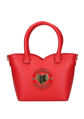 Love Moschino logo-plaque tote bag - Red
