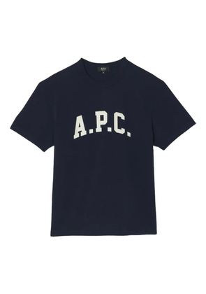 A.P.C. logo cotton T-shirt - Blue