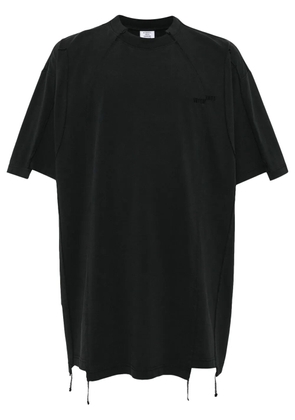 VETEMENTS embroidered cotton t-shirt - Black