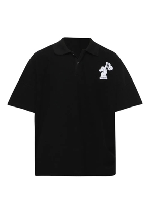 RHUDE logo boxy polo shirt - Black