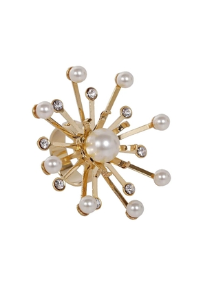 Helene Zubeldia pearl-embellished starburst ring - Gold