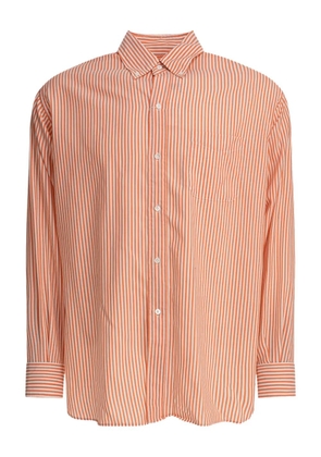 BEAMS PLUS striped button-down shirt - Orange