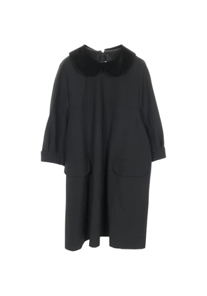 Comme Des Garçons Comme Des Garçons 2010s velvet collar wool dress - Black