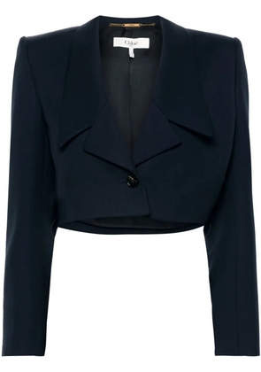Chloé single-breasted cropped blazer - Blue