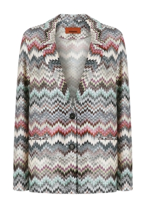 Missoni chevron-pattern blazer - White