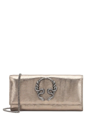 Roberto Cavalli metallic reptile-effect wallet - Neutrals
