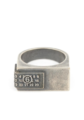 MM6 Maison Margiela numbers-motif ring - Silver
