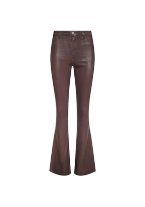 L'Agence Marty high-rise flare denim - Brown