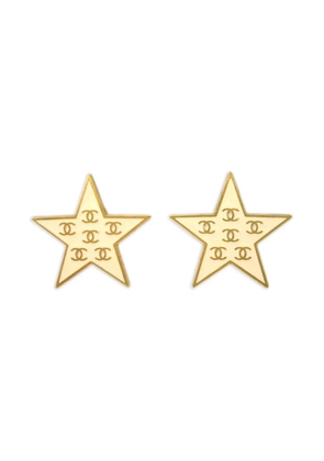 CHANEL Pre-Owned 2001 CC star-motif earrings - Gold