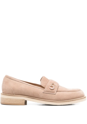 Casadei logo-plaque loafers - Neutrals