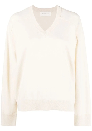 ARMARIUM V-neck knitted jumper - White