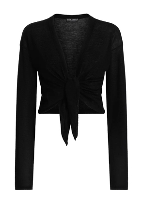 Dolce & Gabbana knotted long-sleeve cardigan - Black