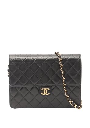 CHANEL Pre-Owned 1997-1999 CC Quilted Lambskin Square Single Flap crossbody bag - Black