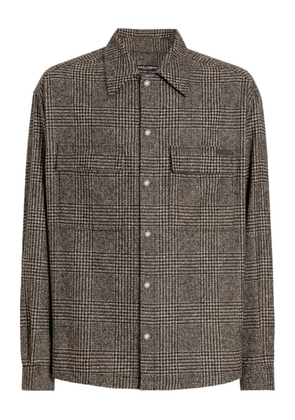 Dolce & Gabbana check-pattern pocket shirt - Brown
