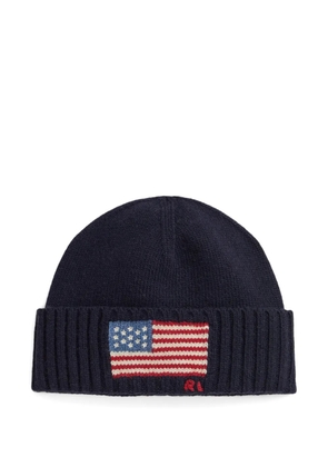 Polo Ralph Lauren flag wool blend beanie hat - Blue