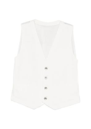 sacai buttoned drawstring waistcoat - White