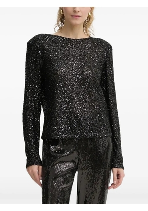 Bruuns Bazaar embellished long-sleeve blouse - Black