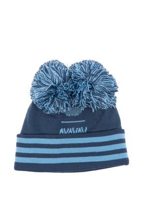 adidas x Avavav pom pom-detail ribbed beanie hat - Blue