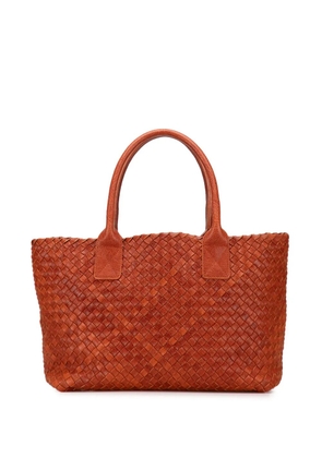 Bottega Veneta Pre-Owned 2008 Small Lambskin Intreccio Cabat tote bag - Brown