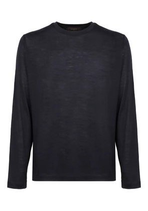 slowear ribbed-collar long-sleeve T-shirt - Blue