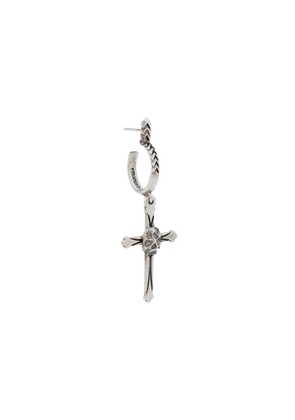 Emanuele Bicocchi Cross hoop earring - Silver